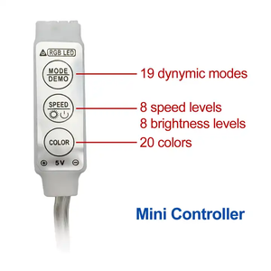 5V <span class=keywords><strong>LED</strong></span> RGB Strip ánh sáng USB Power với mini điều khiển ETL CE ROHS chứng nhận 30Leds/M 5050SMD <span class=keywords><strong>LED</strong></span> Strip RGB chiếu sáng trong nhà - Product Image 4