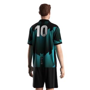 Camiseta de Fútbol Personalizada con Cuello Polo en V, con Inserciones que Controlan la Humedad, Tejido de Secado Rápido y Corte Ajustado para el Día del Partido - Product Image 4