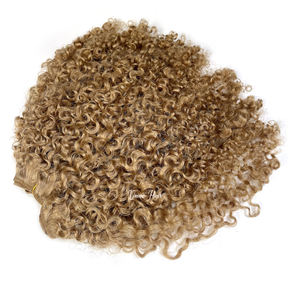 אפר גס בורמזי מעובי קצה קינקי מתולתל 27 קטן טבעי קינקי אפר תלתלים שיער וופט גל ג 'רי מתולתל צלול שיער אנושי - Product Image 3