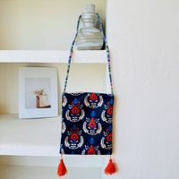 Tas Ponsel Motif Geometris Baru untuk Wanita Dompet Selempang Artistik Unik Dompet Koin Mini Dengan Elemen Geometris