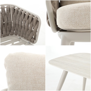 <span class=keywords><strong>Set</strong></span> Divano <span class=keywords><strong>da</strong></span> Esterno Moderno per Terrazzo Villa, Mobili <span class=keywords><strong>da</strong></span> <span class=keywords><strong>Giardino</strong></span> in Alluminio, <span class=keywords><strong>Set</strong></span> Lusso <span class=keywords><strong>Tavolo</strong></span> <span class=keywords><strong>e</strong></span> <span class=keywords><strong>Sedie</strong></span> <span class=keywords><strong>da</strong></span> Esterno per Cortile Hotel - Product Image 5