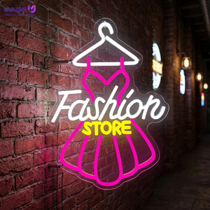 Letrero de Neón Personalizado al por Mayor para <span class=keywords><strong>Boutique</strong></span>, Letrero LED Rojo para Decoración de Escaparates, Arte Mural con Alimentación USB para Exhibición en Tiendas de Ropa - Product Image 3