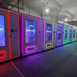 Розовый торговый автомат большой емкости для малого бизнеса, 49-дюймовый сенсорный экран, оплата по QR-коду, возврат монет, для использования в помещении, торговых центрах, SDK - Product Image 4