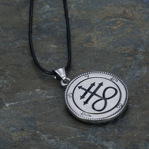 Baphomet de doble cara para hombres y mujeres, collar con colgante de Satán, Cabra, Satán, Leviatán, <span class=keywords><strong>diablo</strong></span>, <span class=keywords><strong>Lucifer</strong></span>, acero inoxidable, símbolo de joyería - Product Image 4