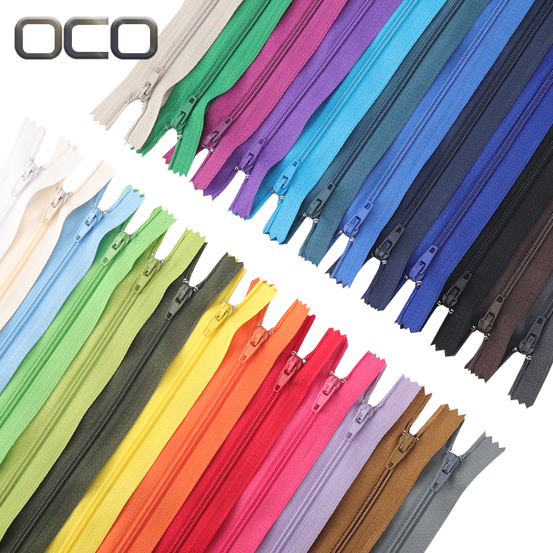 Oco 25 màu dây kéo cổ 48 giờ Giao hàng nhanh gần Nylon Zip 3 # Nylon cuộn dây kéo cho túi quần phụ kiện may mặc