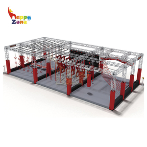 American Standard Ninja Warrior Équipement de parcours d'obstacles intérieur avec treillis en aluminium pour enfants et adultes Adventure Gym - Product Image 2