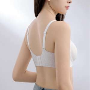 Sujetador de Alta Calidad, Grado 10A, Antibacterial, Modal, Tejido Fino, Cómodo, Transpirable, Color Claro, Sin Varillas, Push-Up, Copa 3/4 - Product Image 6