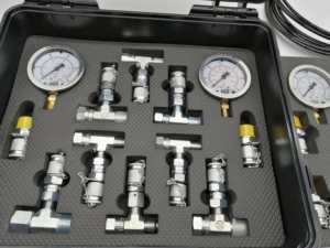 掘削機部品0-400bar油圧ゲージテストキット0-6000psi掘削機燃料油圧ゲージ用 - Product Image 3