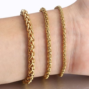 Kalung Grosir 3mm 4mm 5mm 6mm 7mm 8mm Rantai Gandum Kalung Pria Kalung Custom Stainless Steel-1 - Product Image 5