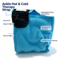 CHANGBEI Bande de compression réglable pour cheville, avec pack de gel chaud/froid réutilisable, pour soulager les entorses sportives et les douleurs à la cheville