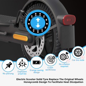 전기 스쿠터 Cityneye M365 /Pro 8 1/2 2 고무 타이어 예비 부품에 대한 8.5 인치 벌집 타이어 튜브리스 솔리드 휠 - Product Image 2