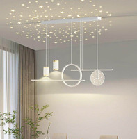 Vente en gros de lustres à LED pour cuisine, ciel étoilé, salon, salle à manger, suspension à longue bande design nordique moderne