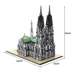 Ensemble de construction de la Cathédrale de Cologne XB86300, architecture gothique, 8614 pièces, briques de construction, jouet d'assemblage pour adultes, cadeaux de Noël - Product Image 5