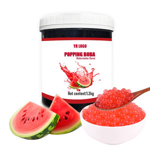 Perles de boba éclatantes à la pastèque pour bubble tea, certifiées Halal, fournisseur en gros avec ligne de production en Chine - Product Image 3