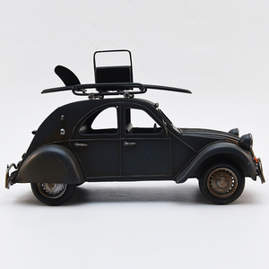 <span class=keywords><strong>Coche</strong></span> de Juguete Retro Hecho a Mano, Modelo Vintage <span class=keywords><strong>en</strong></span> Miniatura, Adorno Decorativo para el Hogar, <span class=keywords><strong>Coche</strong></span> de Viaje Retro Negro de Hierro Fundido - Product Image 2