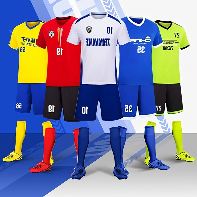 Factory Wholesale Soccer Uniform School Team Competition Set Customized Soccer Tracksuit Soccer Competition Set Football Uniform