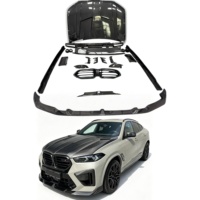 Kit carrosserie en fibre de carbone style LD pour BMW X6M F96 2023+ : Lame de pare-chocs avant, calandre, capot, aileron arrière, diffuseur, jupes latérales