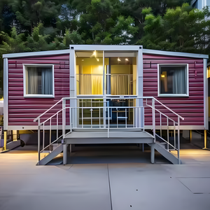 Double-wing Folding Container <b>Houses</b> Made of Sandwich Panels and Steel for Hotel Applications - Product Image 2