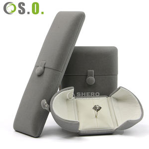 Estuche de Joyería de Doble Apertura Personalizado de Fábrica, Caja de Terciopelo de Alta Gama para Collares y Pulseras, Caja Grande de Franela Doble para Colgantes - Product Image 3