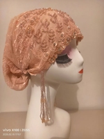 Pañuelos étnicos musulmanes para mujer, pañuelo para la cabeza, sombrero interior, Hijabs, envolturas para la cabeza árabes, turbante con diamantes de imitación, gorro con cordones