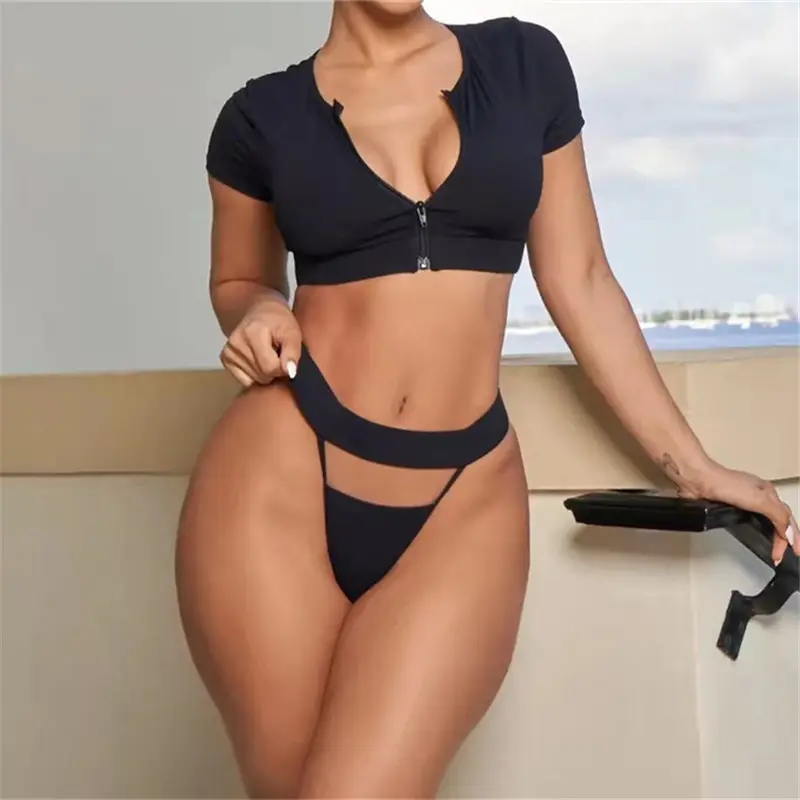 Factory Custom Printing Mature Woman Brazilian Bikini Bathing Suit Swimsuit