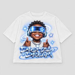 Camiseta Blanca Oversize con Estampado de Graffiti, Corte Cuadrado, Hombros Caídos, Estilo Urbano, Impresión Personalizada, Marca Privada, OEM, Camiseta para Hombre - Product Image 3
