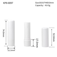 Best-seller Emballage vide de baume à lèvres Rond en plastique Conteneur de baume à lèvres Rouge à lèvres Logo personnalisé Tube de baume à lèvres 5g