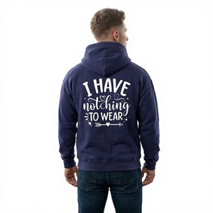 Sweat-shirt à capuche pour homme I Have Nothing To Wear, en polaire tricotée, coupe classique, style streetwear décontracté, bleu - Product Image 5