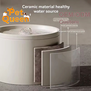 Vente flash Fontaine <span class=keywords><strong>à</strong></span> eau automatique en céramique luxueuse et écologique <span class=keywords><strong>de</strong></span> 1 L pour chats et chiens - Product Image 3