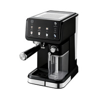 Machine à café expresso semi-automatique électrique professionnelle en acier inoxydable, 20 bars de haute pression, système de brassage rapide pour la maison