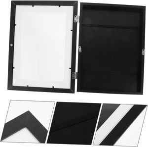 Children's Classic Wood Photo <b>Frames</b> with Magnetic Flap for Kids Art Display and Storage - Product Image 3