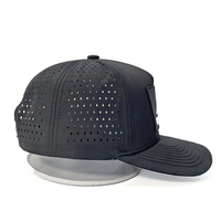 Casquette de baseball personnalisée de haute qualité à 5 panneaux pour hommes, style sportif avec logo en caoutchouc découpé au laser, tissu Oxford 100% polyester