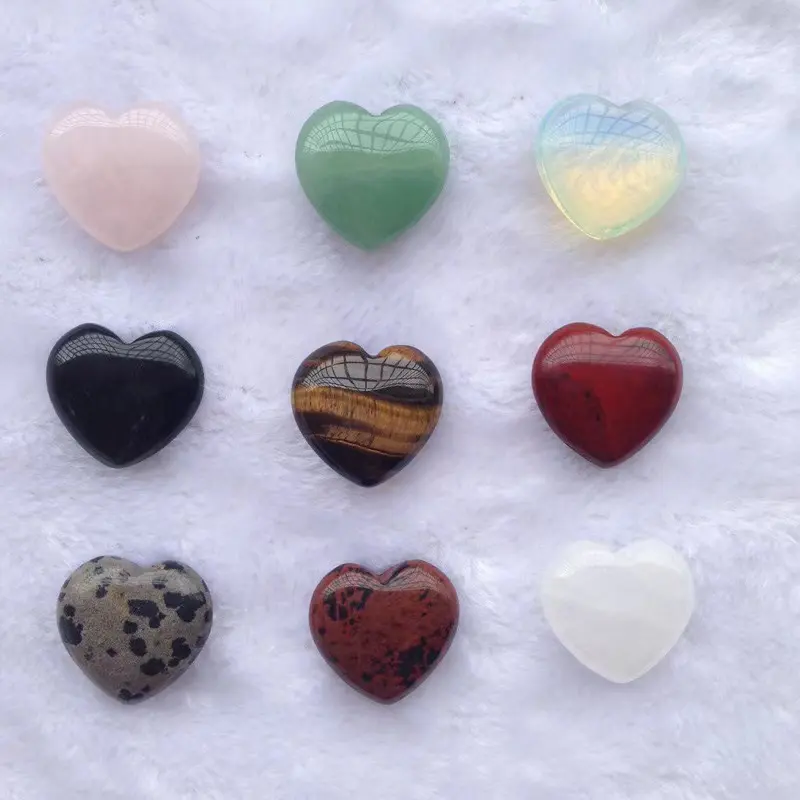 סיטונאי הנמוך ביותר מחיר טבעי נקה רוז קוורץ אמטיסט 2cm קריסטל לבבות אבן עבור מתנה