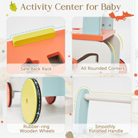 Cube coloré pour enfants satisfait par le client marcheur pousseur en bois pour bébé chariot marcheur en bois pour bébé