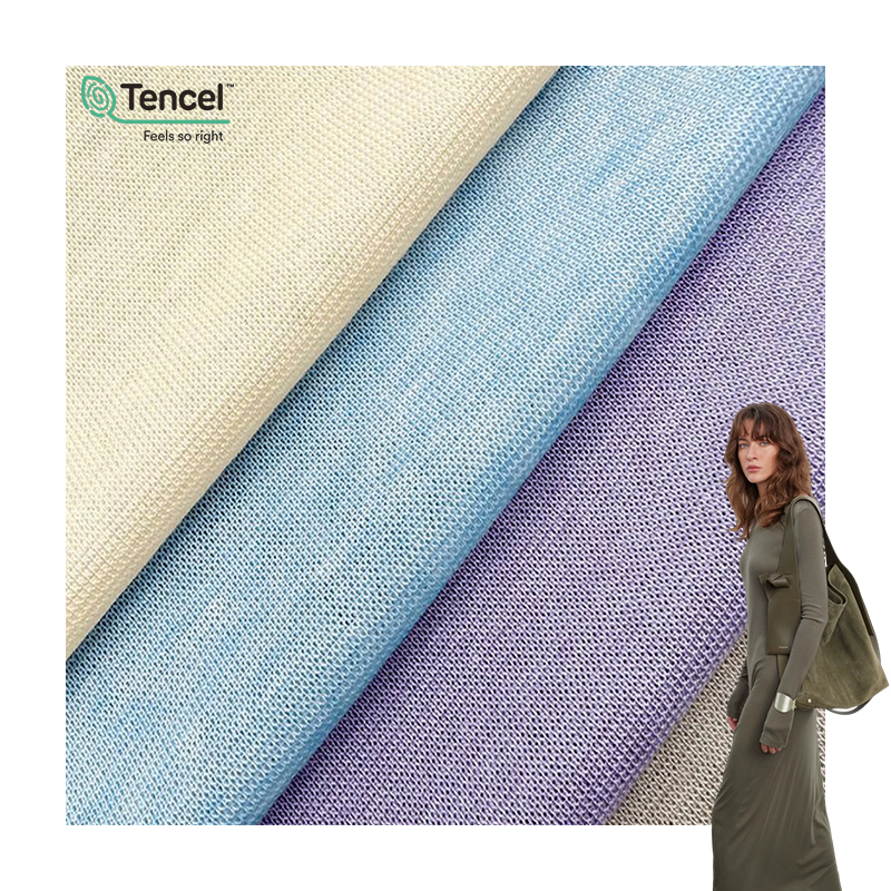 Cross Wool/Cashmere Anti-Pill Medium Weight Printed Twill Rib Knit Fabric for Unisex Base T-shirts & Jackets