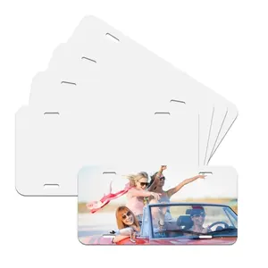 Wholesale Custom Sublimation License Plate Blank Flat Prints 6''*12'' Aluminium Car Sublimation License Plates