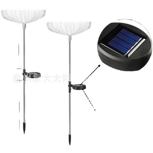 Solar Garden Fiber Optic <b>Light</b> <b>Led</b> Jellyfish Ground Stake Outdoor Meteor <b>Shower</b> Effect Decorative Lamp Water Resistant - Product Image 1