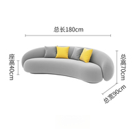 Modernes Luxus-Schlafsofa Dreisitzer Geschwungenes Design Umweltfreundlich Quadratisch Komfortabler Shearling-Stoff Holzbeine Apartment Schule