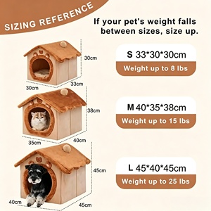 Casa Plegable Moderna de Lujo para Mascotas con Diseño Desmontable, Cama Lavable de Poliéster para Mascotas Pequeñas, Uso Interior/Exterior - Product Image 4