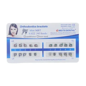 100 комплектов ортодонтических стоматологических мини-кронштейнов MBT 022