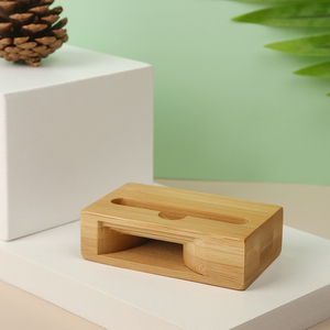 Handmade Hình Chữ Nhật Tre Xách Tay <span class=keywords><strong>Mini</strong></span> Điện Thoại Loa Khuếch Đại Điện Thoại Di Động Ngoài Trời Đứng Chủ Âm Nhạc Âm Thanh Thông Minh Loa - Product Image 3