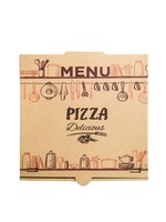 Boîte d'emballage alimentaire de 12, 14, 16, 18 pouces, boîte à pizza en carton ondulé avec logo personnalisé, boîte à pizza en papier kraft à emporter