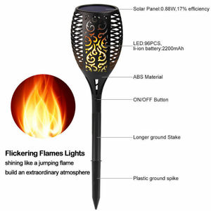Luyao Outdoor Solar Flame Lamp 12-LED Flickering Light Garden Pathway Lighting - Product Image 4