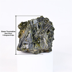 Di alta qualità di cristallo naturale tormalina verde pietra grezza forma libera per i regali decorazioni per la casa guarigione - Product Image 4