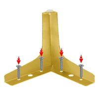 Sofa beine 6 Zoll Eisen konische Dekoration Unterstützung Hardware Gold Messing Stahl Bett möbel Füße Schrank Chrom Metall Sofa beine