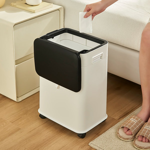 Feida Sanhe - Cubo de Basura con Ruedas de 12L, Rectangular, para Interiores, Portátil, para Cocina - Product Image 1