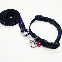 Laisse pour animaux de compagnie réfléchissante violette/accessoire pour animaux de compagnie