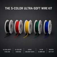 Fil de silicone souple 30AWG, kit DIY assorti de 5 couleurs en boîte, cuivre étamé 200C pour batterie Lipo RC, fil de capteur de tension BMS