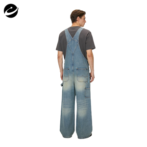 XUCHANG Original Designer Custom Vintage Classic Cotton <strong>Dungaree</strong> Jumpsuit Manufacturer Jeans Oversized Washed Denim Overalls Men - Product Image 2