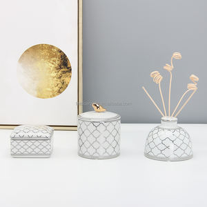 BR024S-powder boîte en céramique 3.93 pouces carré bébé <span class=keywords><strong>naissance</strong></span> cadeau boîte coiffeuse bibelot bijoux boîtes de rangement - Product Image 1